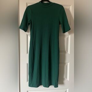 Old Navy Soft Ribbed Stretch Knit Body Con Dress Teal Size Small